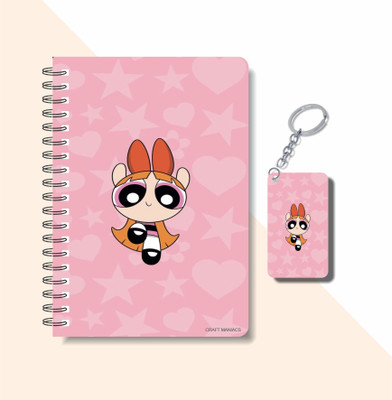 craft maniacs POWR PUFF GIRLS 2023 NOTEBOOK COLLECTION A5 Notebook RULED 160 Pages(White)
