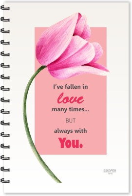 ESCAPER I have Fallen in Love Many Times... (Ruled - A5 Size - 8.5 x 5.5 inches) Designer Diary A5 Diary Ruled 160 Pages(Multicolor)