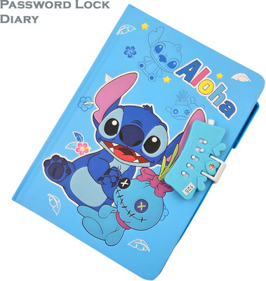 poksi A5 Password Protected Diary with Pen A5 Diary Ruled 160 Pages(Multicolor)