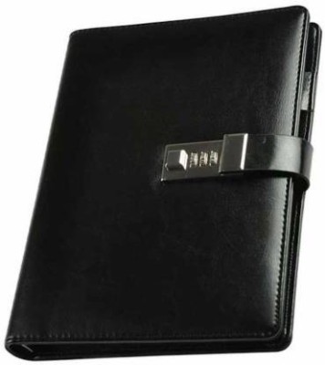 wonder digital Diary with Lock Regular Diary Ruled 205 Pages(Black, White)