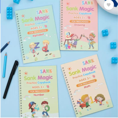 Abhinandan Decors Calligraphy books Regular Diary Plain 200 Pages(Multicolor, Pack of 4)