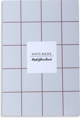 MyOfficeDesk Checked Series: Journal/ Diary notebook A5 Diary Ruled 164 Pages(Offwhite)