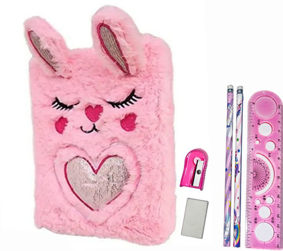 Love And Joy Unicorn A5 Diary ruled 100 Pages(Pink)
