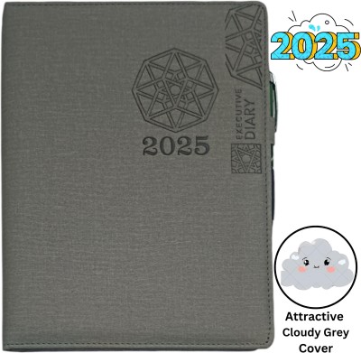 ShreeGanadhish Executive B5 | Planner / Organizer / Journal |Office & Personal use Regular Diary Ruled 365 Pages(Cloudy Grey)