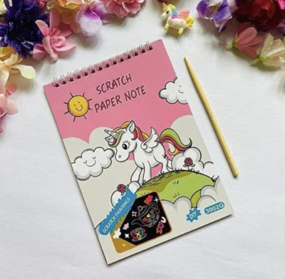 amorunicornio Scratch Notebook A5 Notebook Unruled 10 Pages(Multicolor, Pack of 3)