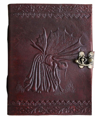 Anshika International Handmade Antique Writing Notebook or Travel Diary for Men & Women (Angel) Regular Diary Unruled 100 Pages(Angle Brown)