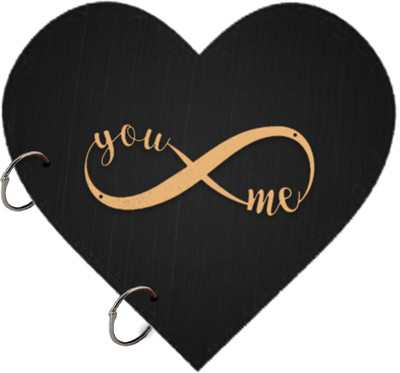 DI-KRAFT Heart Shape valantines You & Me Printed diary A5 Diary Unruled 150 Pages(Black 12)
