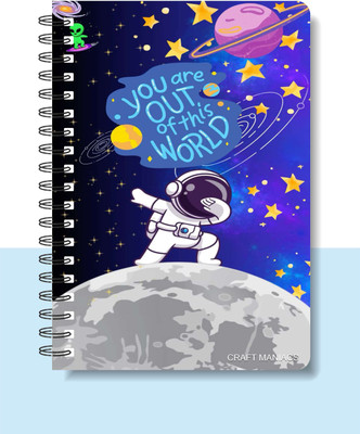 craft maniacs CUTE PUN 2025 NOTEBOOKS A5 Notebook RULED 120 Pages(Multicolor)