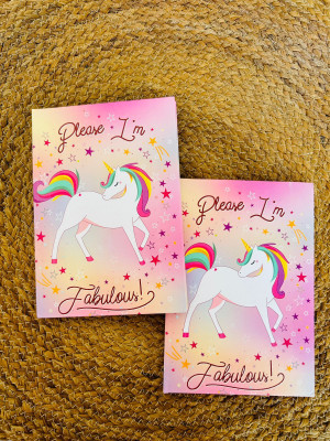 Radhya Accessories Unicorn Diary for Girls Hardcover Unicorn notepad for kids Glitter Notebook A5 Note Pad Ruled 100 Pages(Pink)