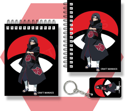 craft maniacs ITACHI UCHIHA A6 NOTEBOOKS A6 Diary UNRULED 100 Pages(Multicolor)