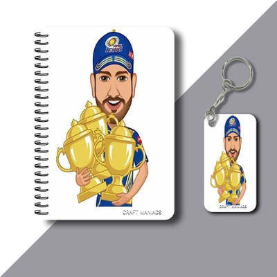 craft maniacs CRICKET 2024 NOTEBOOK COLLECTION A5 Diary RULED 160 Pages(White)