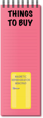 Nourish Things To Buy Magnetic Refrigerator Regular Memo Pad Ruled 50 Pages(Peach)