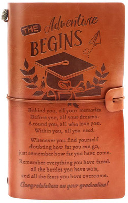 Climberty The Adventure Begins A6 Journal Ruled 100 Pages(Bronze)