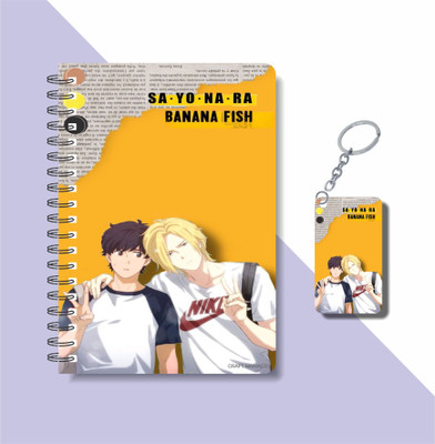 craft maniacs BANANA FISH COLLECTION A5 Diary RULED 160 Pages(Multicolor)