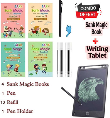 Arhaan Traders Sank Magic Book For Kids With 1 Writing Tablet Book-size Notebook 64 Pages(Multicolor)