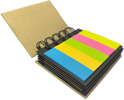Fobzzy Spiral Sticky Notepad Pocket-size Note Pad Multicolor Page 125 Pages(Multicolor)