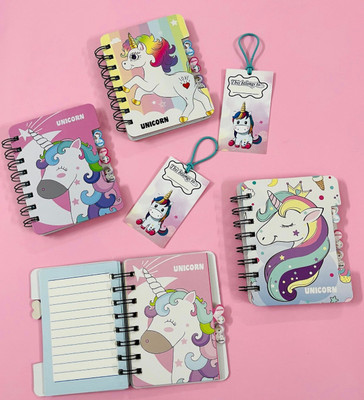 Le Delite Spiral twisty pad A6 Diary Ruled 50 Pages(Multicolor, Pack of 4)