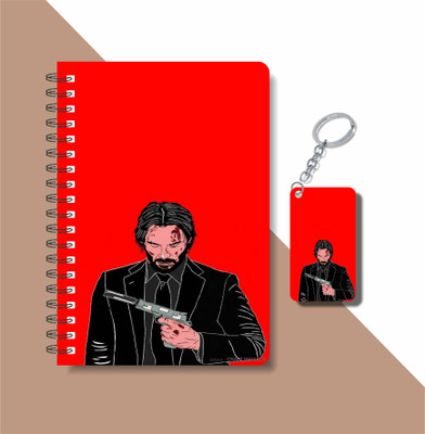 craft maniacs JOHN WICK 2023 NOTEBOOK COLLECTION A5 Notebook RULED 160 Pages(Red)