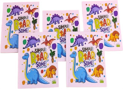 Tera13 dinosaur A5 Diary ruled 60 Pages(Multicolor, Pack of 10)