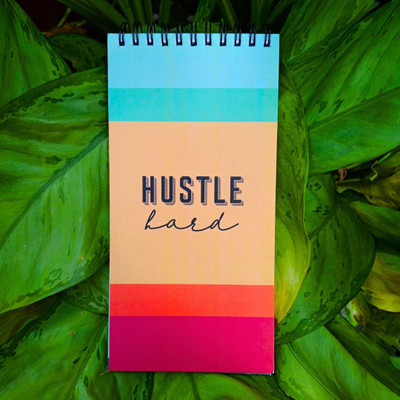 Jaya Sanskriti Hustle Hard A4 Note Pad Designed 60 Pages(Multicolor)