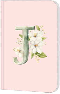 Raptech Premium Soft Bound Notebook Diary for Girls, Women Floral Design (Initial J) A5 Diary Unruled 144 Pages(Multicolor)