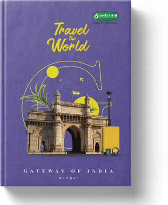 SUNDARAM Case Bound A4 Notebook Single Line 288 Pages(Multicolor, Pack of 12)