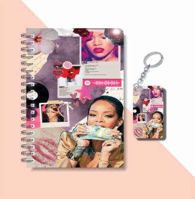craft maniacs RIHANNA 2023 NOTEBOOK COLLECTION A5 Notebook RULED 160 Pages(Pink)