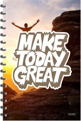 ESCAPER Make Great Today (A) (RULED) Designer Notebook, Notepad A5 Notebook Ruling 160 Pages(Multicolor)
