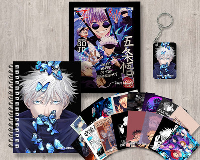 craft maniacs JUJUTSU KAISEN GIFTING SET A5 Diary RULED 120 Pages(Red)