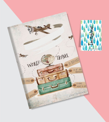 craft maniacs A5 UNRULED SOFT BOUND COLLECTION A5 Diary UNRULED 120 Pages(Multicolor)
