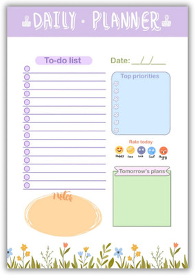 Bop Canvases Notepad A5 Note Pad Printed 60 Pages(Multicolor)