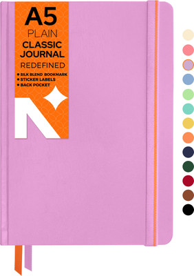 NEORAH Unruled Journal Notebook - 110 GSM - Office Hardcover Notebook A5 Note Book Plain 160 Pages(LAVENDER)