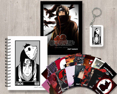 craft maniacs ITACHI UCHIHA GIFTING COMBO A5 Organizer RULED 120 Pages(Black)