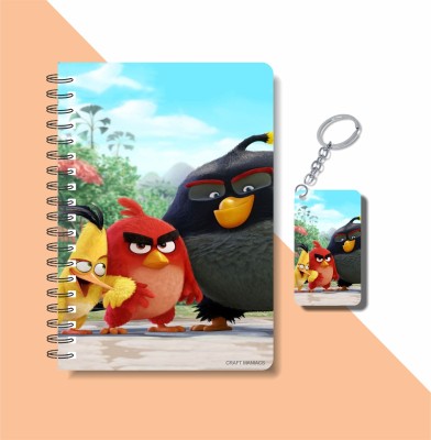 craft maniacs ANGRY BIRDS 2023 COLLECTION A5 Notebook RULED 160 Pages(Multicolor)