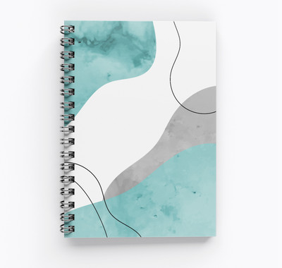 RJPRINTS Abstract Wavy Modern A4 Notebook Unruled 160 Pages(Black)