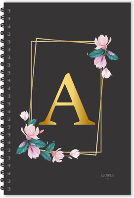ESCAPER A letter diary (Ruled - A5), A initial Diary, A alphabet Notebook A5 Diary Ruled 160 Pages(MulticolorA)