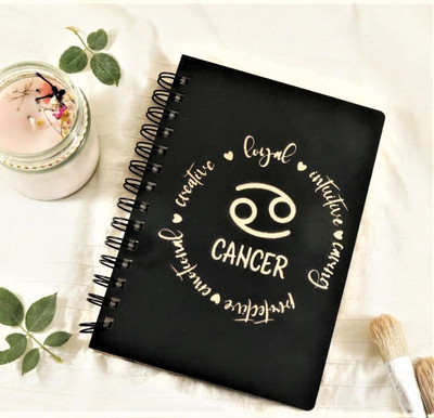 hariom trading and co MDF Handcraft Designer Diary A5 Diary Ruled 160 Pages(Black)
