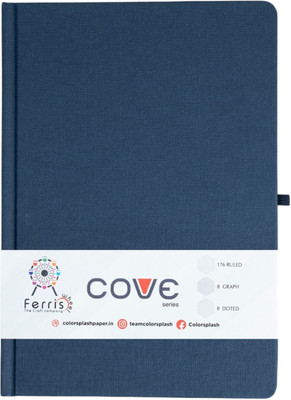 ColorSplash Cove Notebook A5 Diary Rulled 192 Pages(Blue)