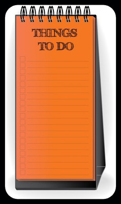 Nourish Desktop Standing Things To Do List Orange_DRY Regular Desk Planner Ruled 50 Pages(Orange)