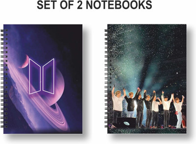 3DS Notebook A5 Diary Ruled 144 Pages(mulicolor, Pack of 2)