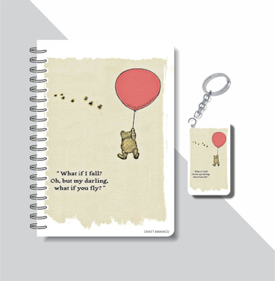 craft maniacs WINNIE THE POOH COLLECTION A5 Diary RULED 160 Pages(Multicolor)