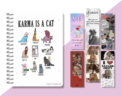craft maniacs 2024 TAYLOR DIARY + FREEBIE COLLECTION A5 Diary RULED 160 Pages(Multicolor)
