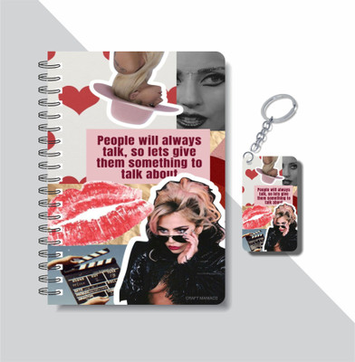 craft maniacs LADY GAGA 2023 NOTEBOOK COLLECTION A5 Notebook RULED 160 Pages(White)