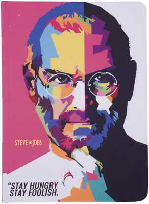 OFFO Steve Jobs Printed, Smooth & Velvet finish A5 Notebook Ruled 160 Pages(Multicolor)