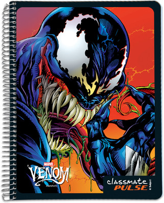 Classmate Venom Themed | Pulse A4 Notebook Unruled 300 Pages(Multicolor)