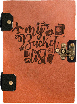 DI-KRAFT Handcrafted Leather Cardboard Antique Binding Diary A5 Diary Unruled 200 Pages(BROWN2)