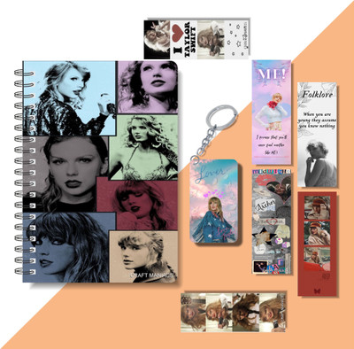 craft maniacs 2023 TAYLOR DIARY + TWO FREEBIE COLLECTION A5 Notebook RULED 160 Pages(Multicolor, Pack of 3)