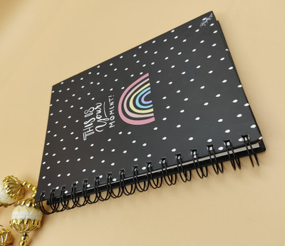 Paper Bear Fancy A4 Diary ruled 80 Pages(Black, Pack of 2)