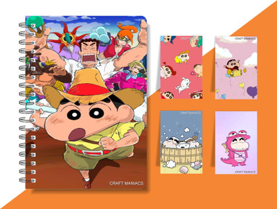 craft maniacs SHINCHAN 2023 NOTEBOOK COLLECTION A5 Diary RULED 160 Pages(White)