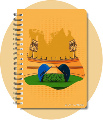 craft maniacs CRICKET 2024 NOTEBOOK COLLECTION A5 Diary RULED 160 Pages(White)